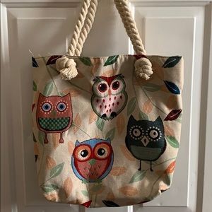 Cute owl tote
